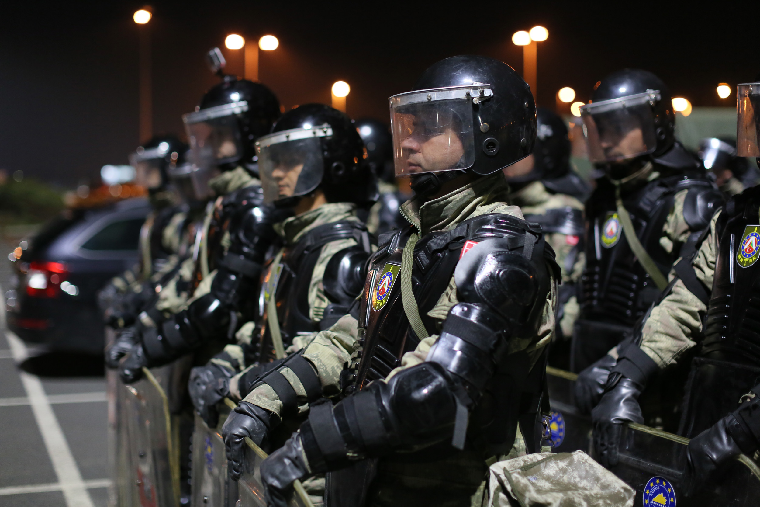 Turkish Troops Preparing for Crowd Control Situation