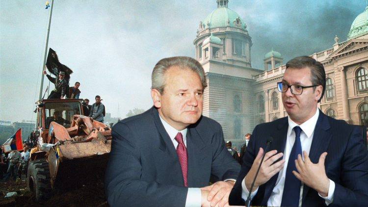 Slobodan Milošević i Aleksandar Vučić