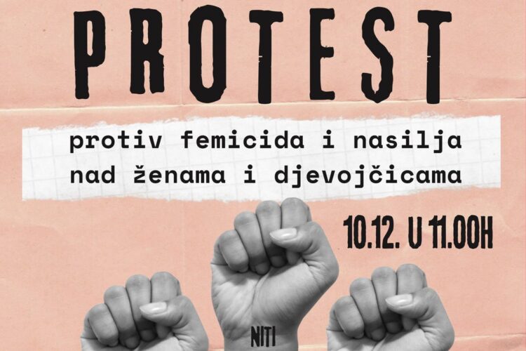 Protest protiv femicida 10. decembra u šest gradova u BiH